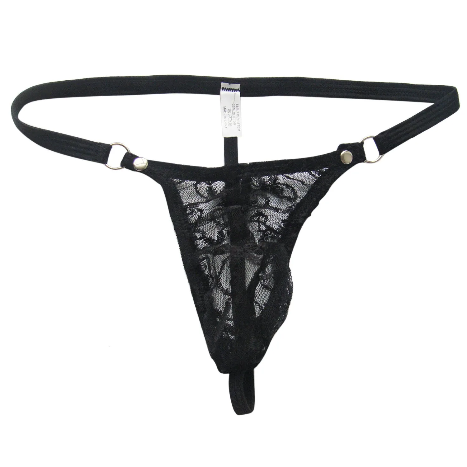Men's Floral Lace Sheer See-Through Lingerie