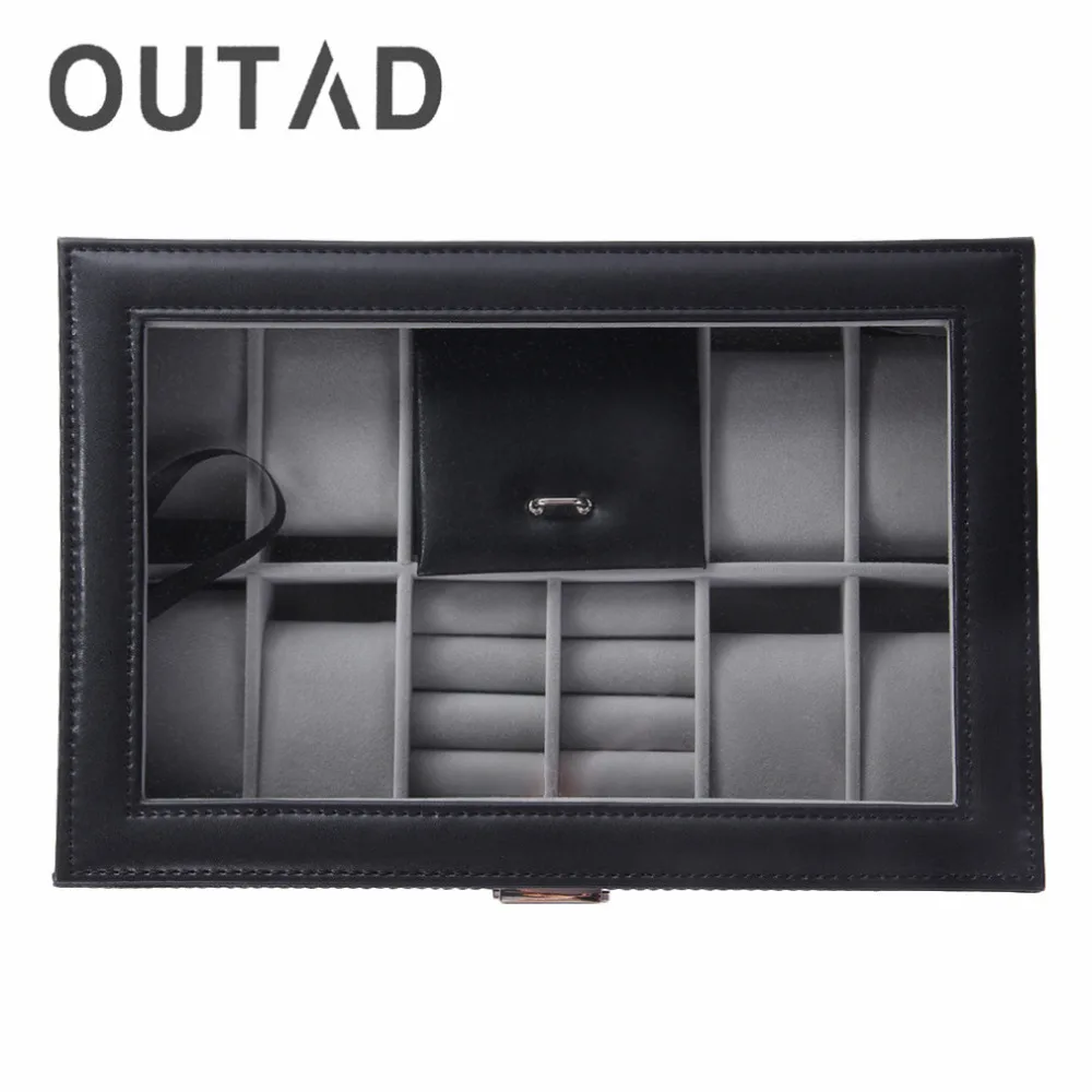 Mixed Grids PU Leather Watch Box Jewelery Storage Container watch ring bracelet Organizer Box Display Watch casket Caja de reloj