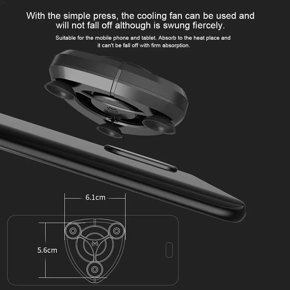 

New powerful Portable cooling Fan Gamepad Game Handle Holder with Cooling Fan Support Charging for Mobile Phone Heat Dissipation