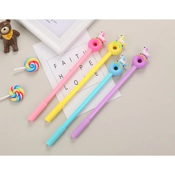

4Pcs Cute Unicorn Gel Pen Kawaii animal 0.5mm Black ink Neutral Pens School Office Fountain Pen friend kids stationery gift