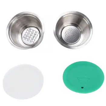 

Reusable Coffee Machine Filter Stainless Steel Coffee Capsule Milk Powder Capsule Powder Tamper Set Coffee Maker Kitchen New