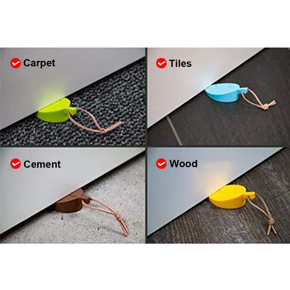 4 Pack Baby Door Stopper Wedge Finger Protector Kids Edge & Corner Guards Protector with Colorful Leaf Style for Baby Safety
