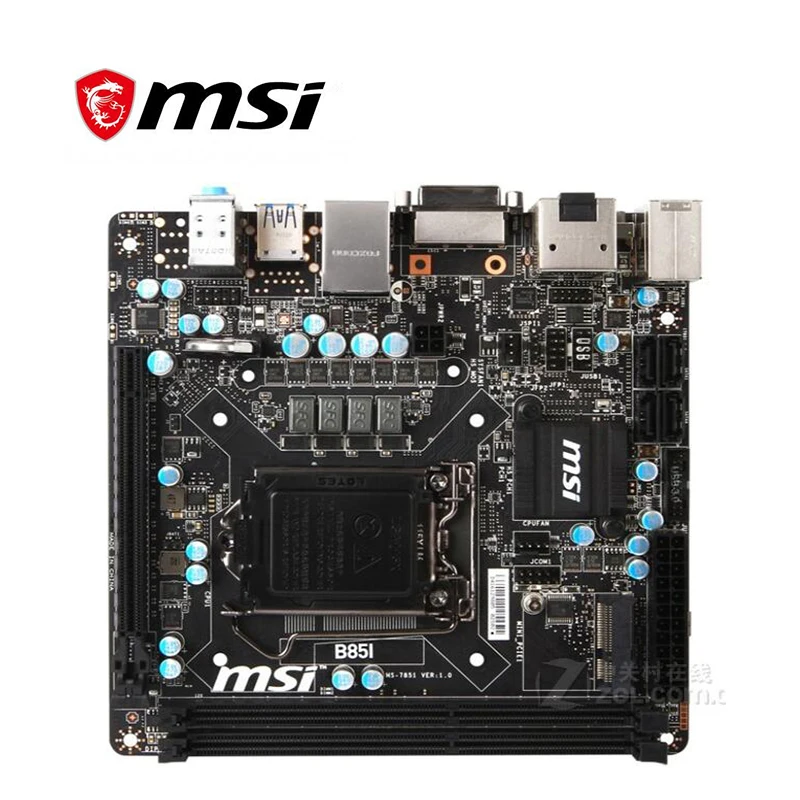 Для MSI B85I mini itx материнская плата LGA 1150 DDR3 для Intel B85 B85M настольная SATA III USB3.0 PCI E X16 3 0