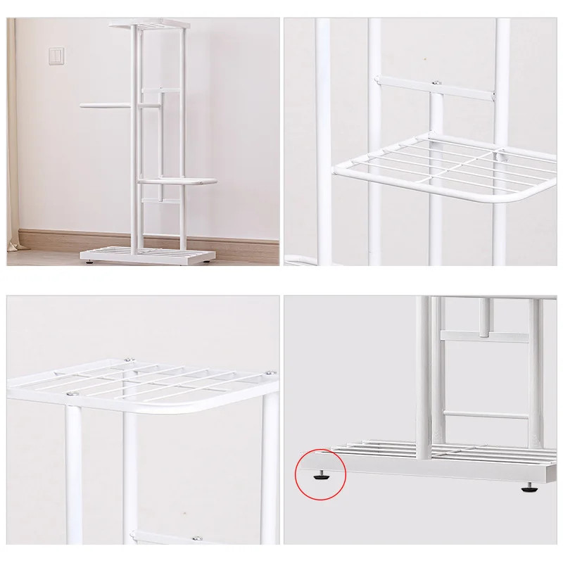 Indoor Metal Plant Shelf Flower Display Stand Garden Planter Holder 4 Tier 5 Potted Balcony Deco Flower Pot Shelves Plant Rack