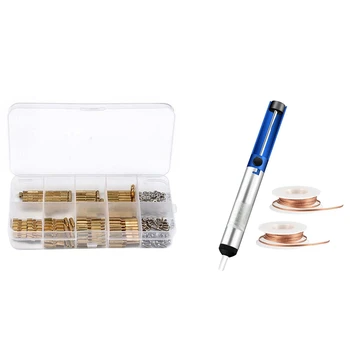 

300x M2 Copper Female/Male Spacing Screws Pillar Stand Off Hex Column & 1set Desoldering Vacuum Pump Solder Removal Tool