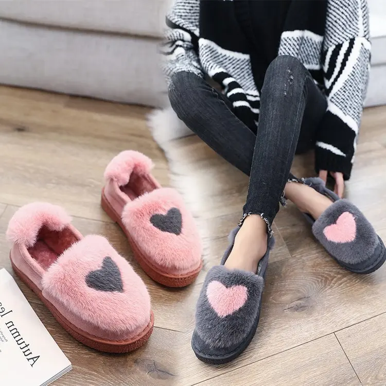 

Ladies snow boots rabbit fur winter bag root indoor and outdoor home cotton ladies month shoes non-slip warmcottonshoes