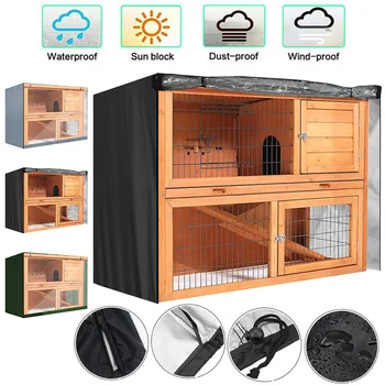 

Rabbit Hutch Cover Rabbit Hutch Cover Pet Bunny Cage 4FT Rabbit Hutch Cover Waterproof Windproof Dustcover Outdoor Without Cage