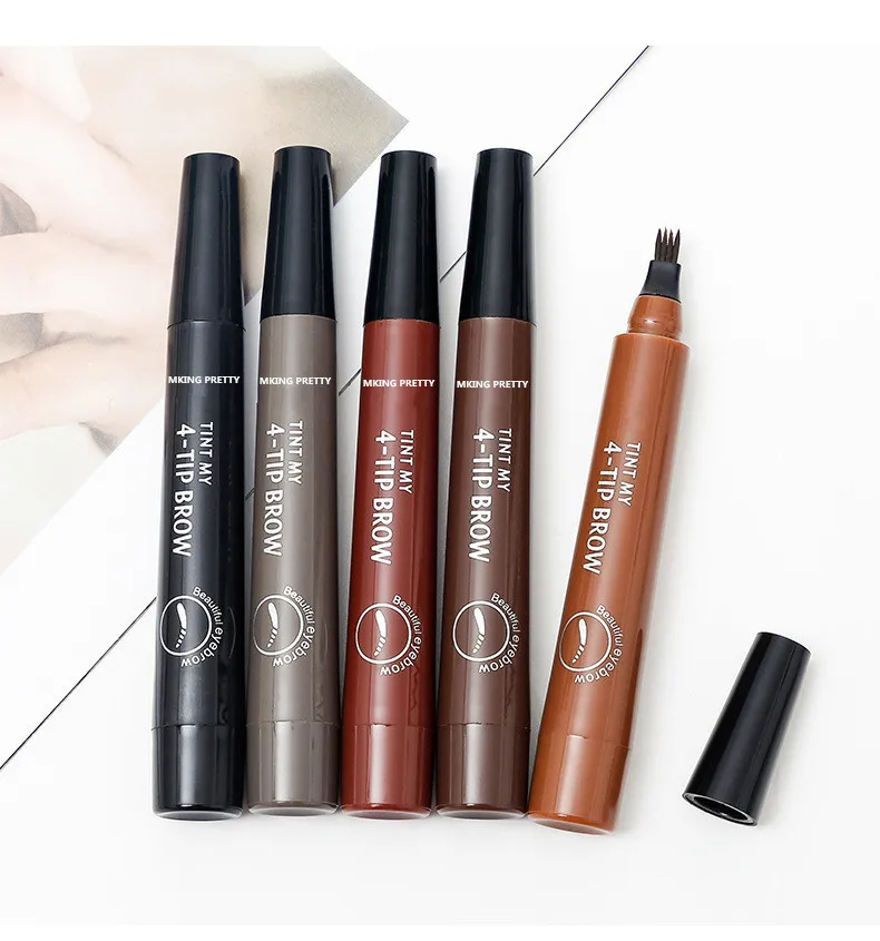Microblading Eyebrow Pen Waterproof Fork Tip Eyebrow Tattoo Pencil Long Lasting Professional Fine Sketch Liquid Eye Brow Pencil