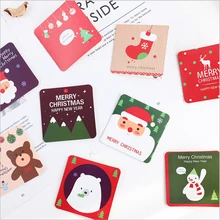 100 шт./лот каваи Мини Рождественская серия открытка на день рождения для девочки детская поздравительная открытка открытки подарки открытка с конвертом