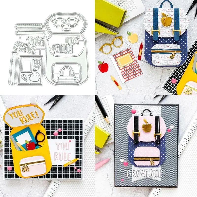 1 комплект рюкзак DIY металлические режущие штампы школьная сумка форма-трафарет Скрапбукинг штамп для альбомов бумажные карты художественные ремесла Декор
