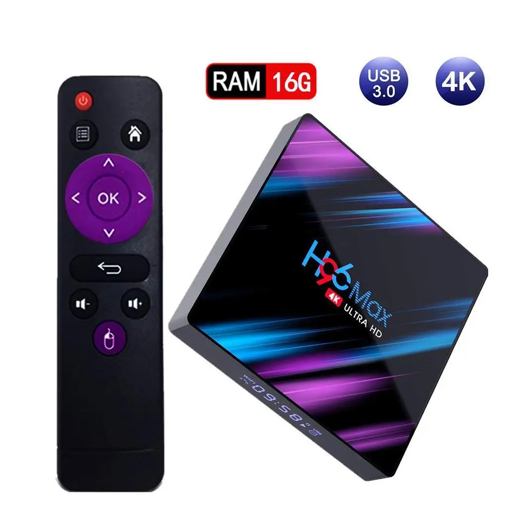 

TV Set-top Box Android 9.0 HD Network infrared remote control Player Kit Bluetooth4.0 Multi-language TF, U disk