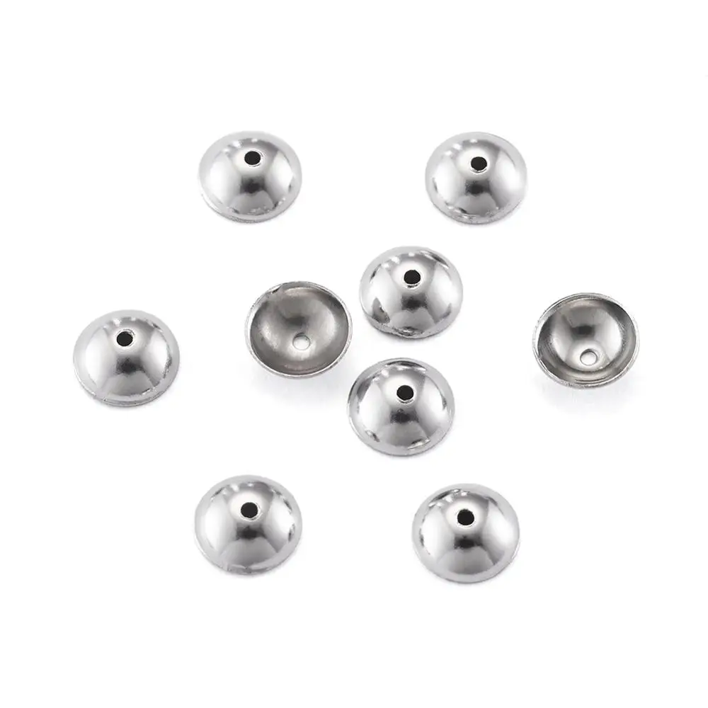 PandaHall 100 шт 6x2 мм Apetalous полукруглые 304 металлические украшения из нержавеющей