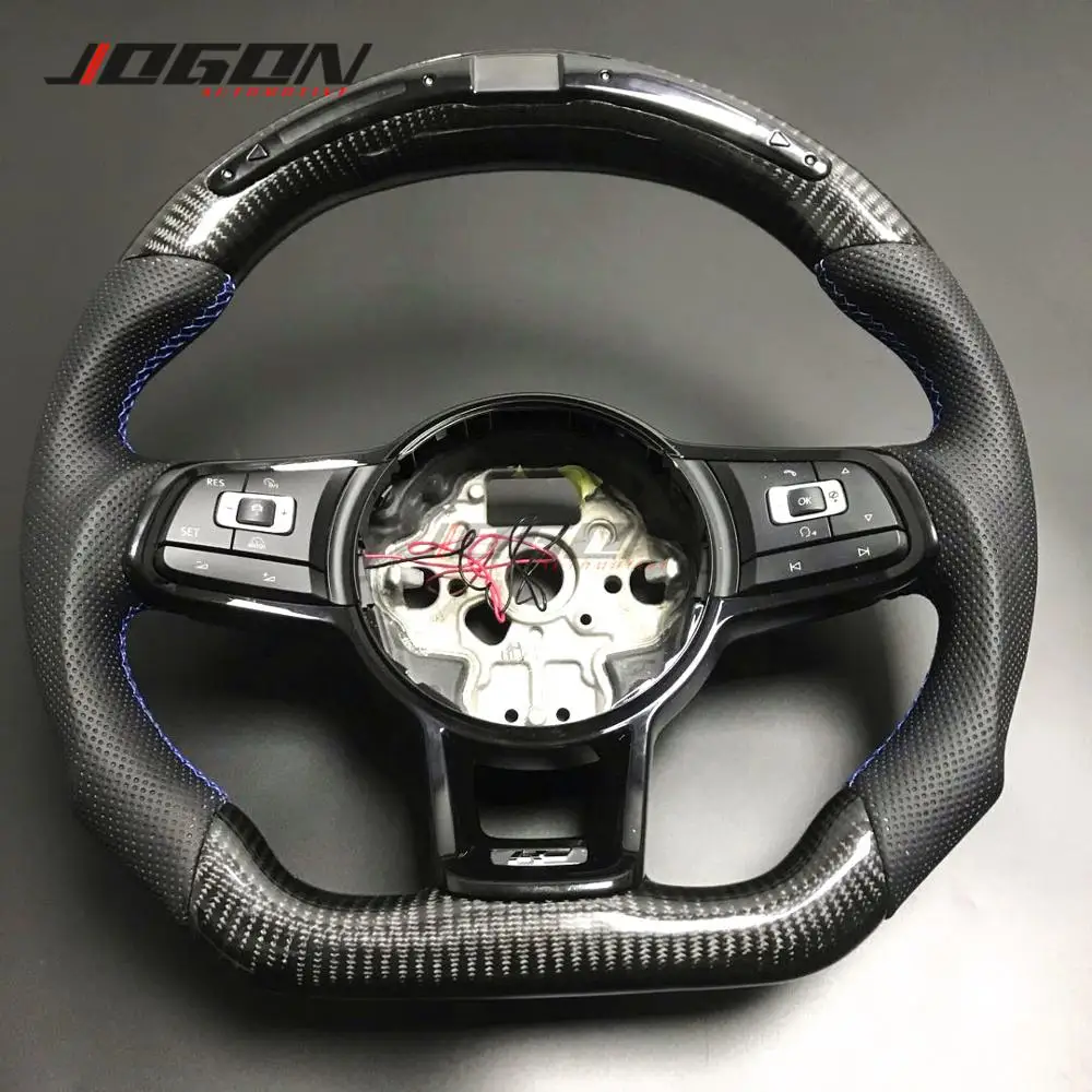 Сменный светодиодный руль из углеродного волокна, для VW Golf 7 GTI Golf R MK7 Jetta Passat Polo GTI Scirocco 2014-2018 Сменный светодиодный руль из углеродного волокна, для VW Golf 7 GTI Golf R MK7 Jetta Passat Polo GTI Scirocco 2014-2018