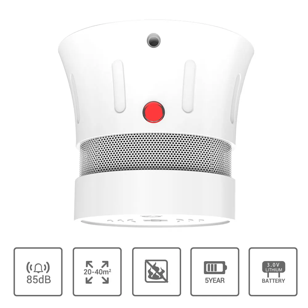 CPVan FSD001 2pcs/Lot Mini Smoke Detector Smoke Sensor CE Certified Smoke Alarm Sensor 5 Year Battery Life rookmelder Fire Alarm