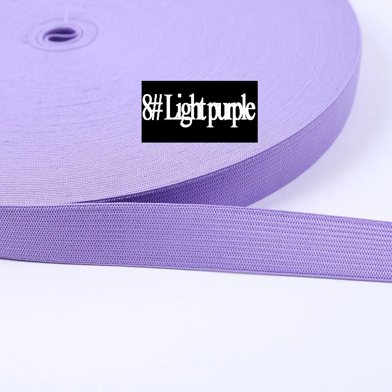 8 Light purple 40 м сплошной Цвет Дешевые Блестящий складной эластичный враг повязка из спандекса Детская повязка на голову для волос платье кружево отделка шитье 8/1" 20/25 мм - Цвет: 8 Light purple