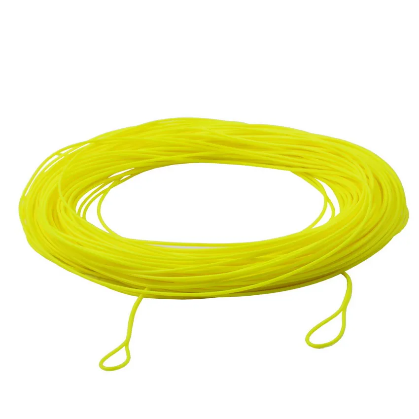 Aorace 2/3/4/5/6/7/8wt Вес вперед Летающая леска 100 футов плавающая Летающая леска со сварной петлей многоцветная - Цвет: Цвет: желтый