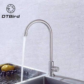 

1PC Free Shipping Stainless Steel Single-cooled Kitchen Semi-circular Tap Dish Basin Sink Tap Ceramic Cartridge Water Saving