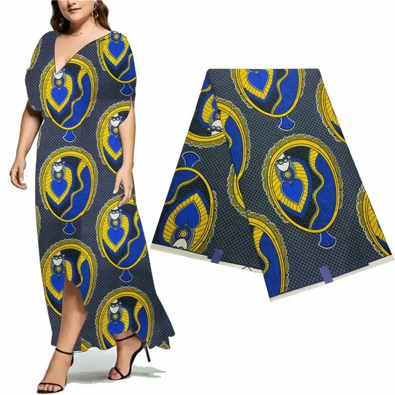 

Nigerian ankara print 100% cotton fabrics patchwork fashion clothes Top quality java wax block print african fabric!DF-4519