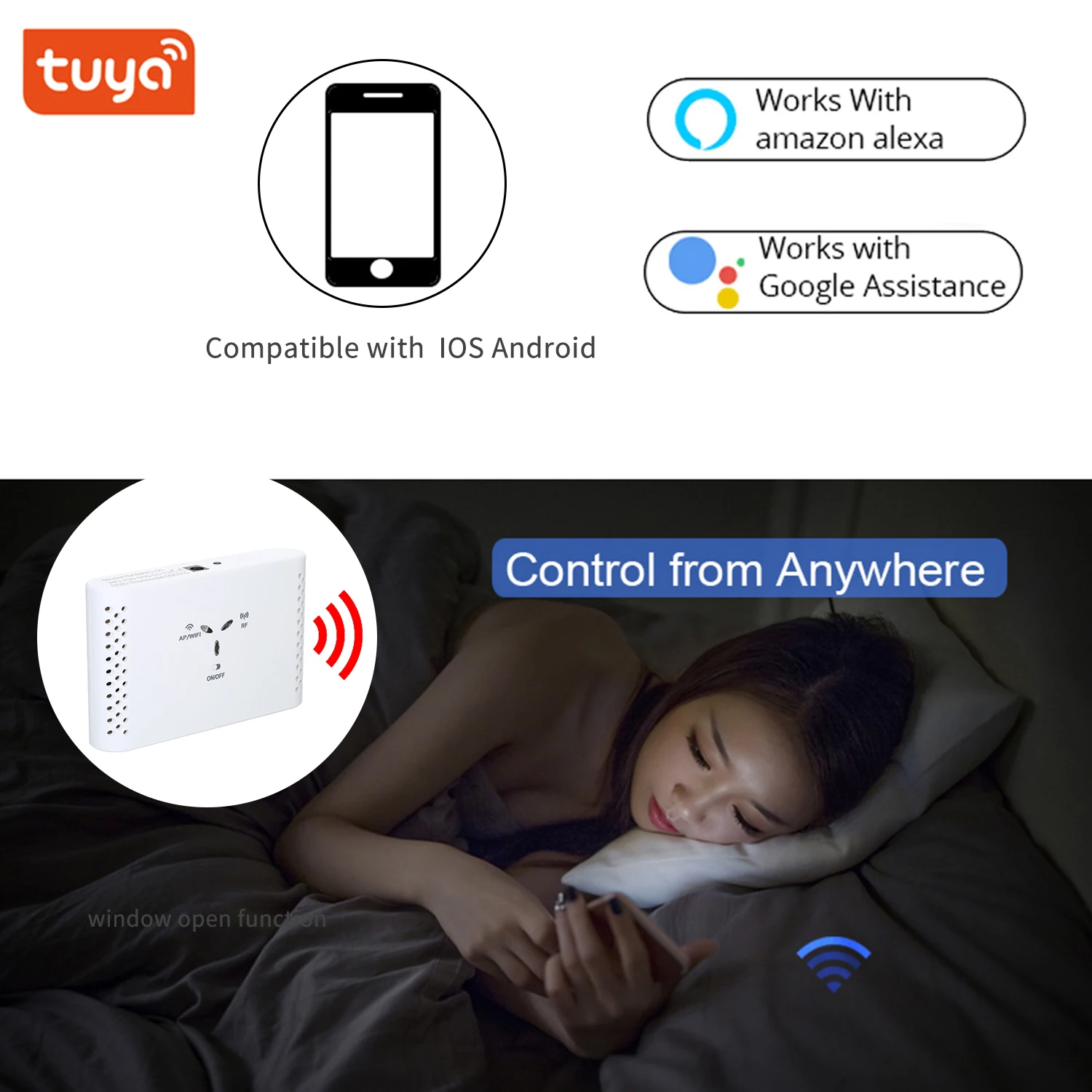 

Hot Portable Professional WIFI Smart Thermostat Temperature Controller Gateway Kit for Water Floor Heating Voice Remote Control