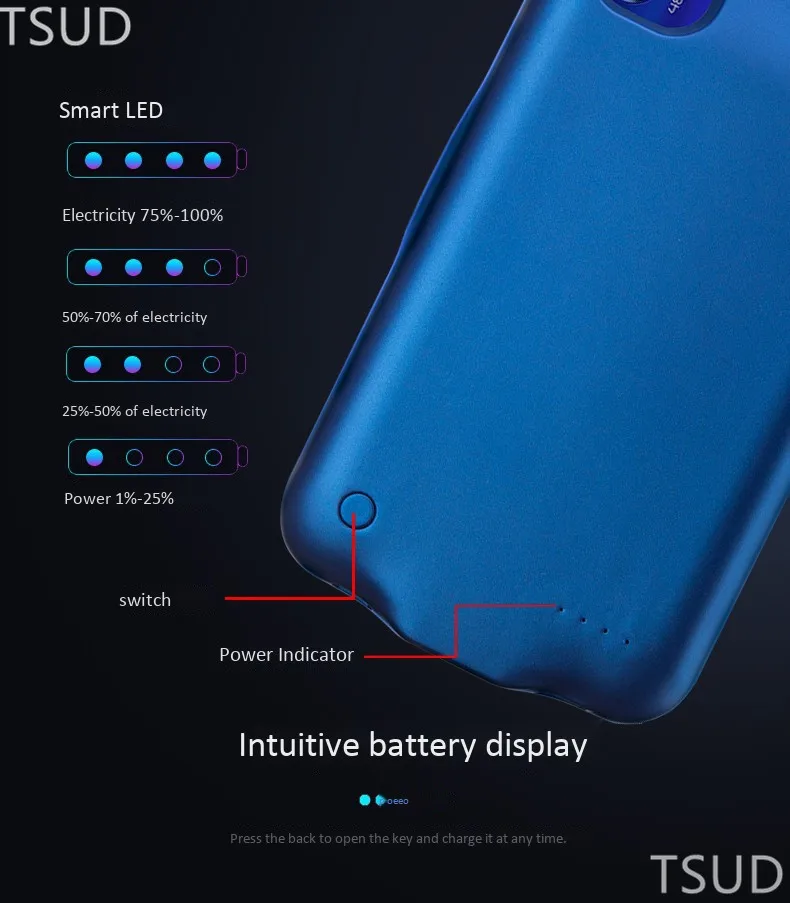 6000 мАч подставка держатель батарея зарядное устройство чехол для huawei Nova 5 Внешний портативный беспроводной зарядный чехол для huawei Nova 5 Pro