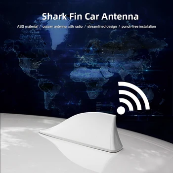

Car Shark Fin Antenna Auto Exterior Roof Shark Antenna FM/AM Signal Protective Aerial Car Styling Black Red