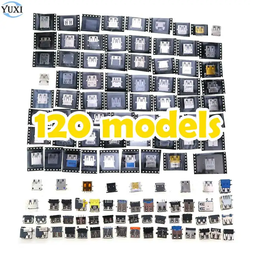 

YuXi 120 models each 1pc Laptop Notebook 2.0 3.0 USB Jack Female Socket Connector For Asus Acer HP Dell Lenovo Toshiba etc.