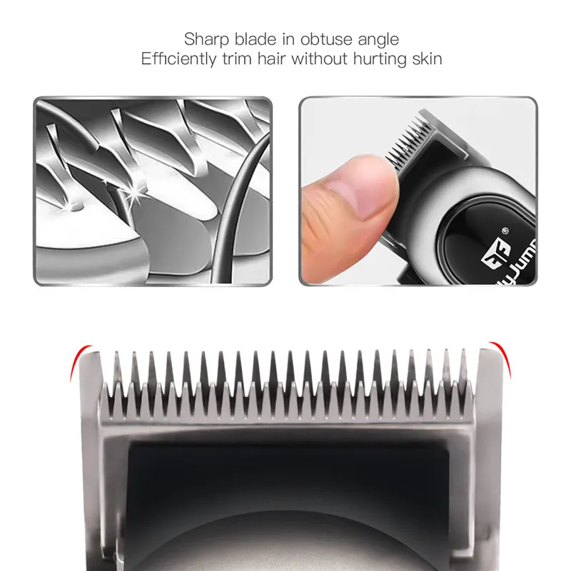 Máquina de Cortar Aparador de Cabelo Máquina de Corte de Cabelo Profissional Barbeiro Cabelo Homem Recarregável Poderoso Elétrico Lcd Adultos Crianças 49 14 recarregável poderoso aparador de cabelo elétrico lcd