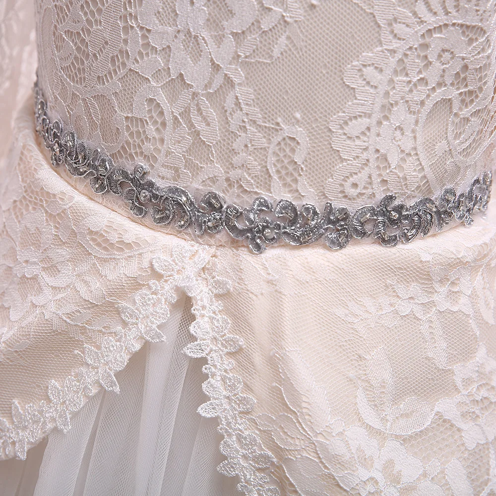 Europe And America Children Wedding Dress Qidi Tutu Long Sleeve Lace Princess Dress Kids Dress