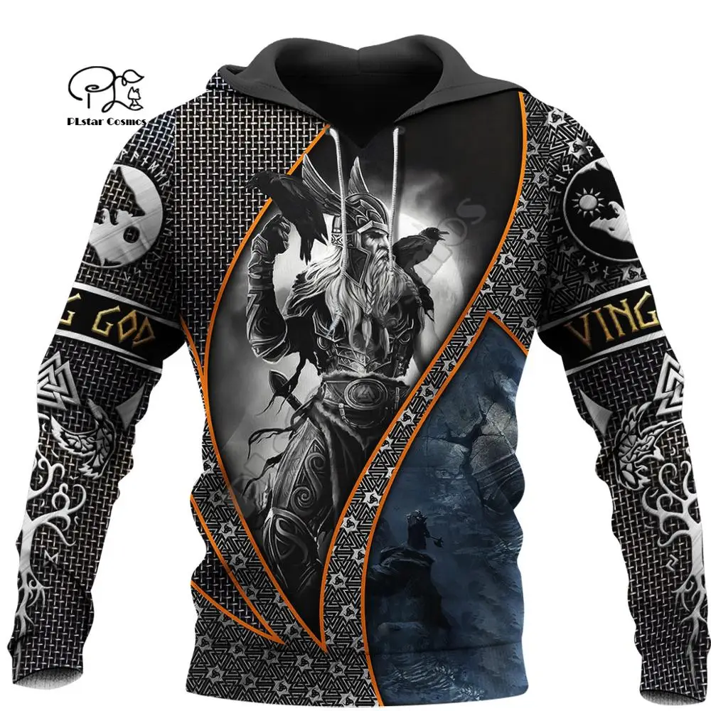 

PLstar Cosmos Valhalla God Odin Warrior Tattoo Vintage NewFashion Tracksuit 3DPrint Harajuku Pullover Casual Jacket Hoodies X24