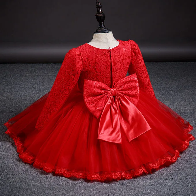 Коллекция года, осеннее платье для девочек детская зимняя одежда принцессы с длинными рукавами и большим бантом для маленьких девочек Рождественская праздничная одежда