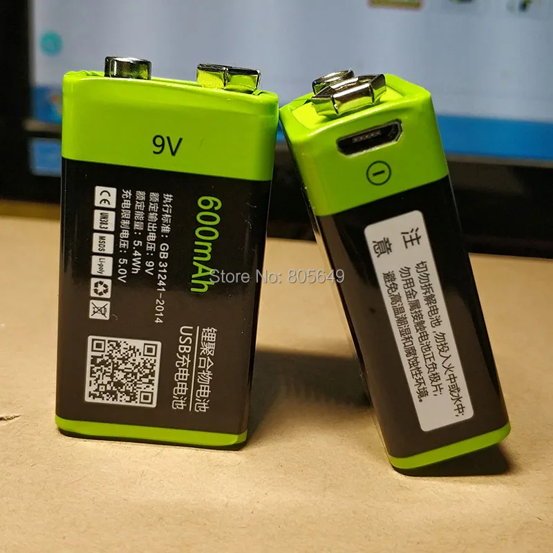 4X ZNTER S19 9 в 600 мАч не 400 USB перезаряжаемая литий ионная батарея В Lipo для микрофона