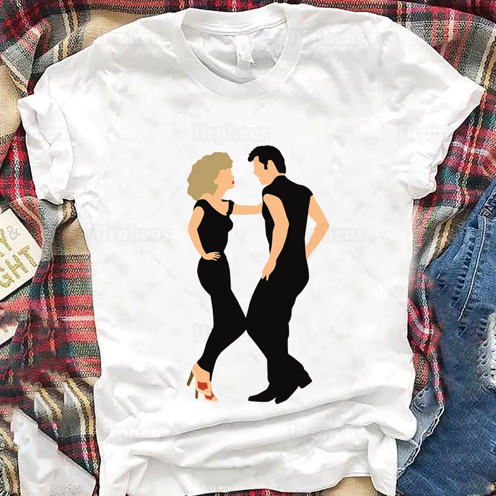Grease Retor Shirt Grease Ladies Musical Print T Shirt Harajuku Vintage Style Top Tees 5