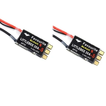 

2Pcs FVT LITTLEBEE BLlheli-Primavera 30A CES 2-6 S supports Mulitshot DSHOT Oneshot42 OneShot125 Multicopter