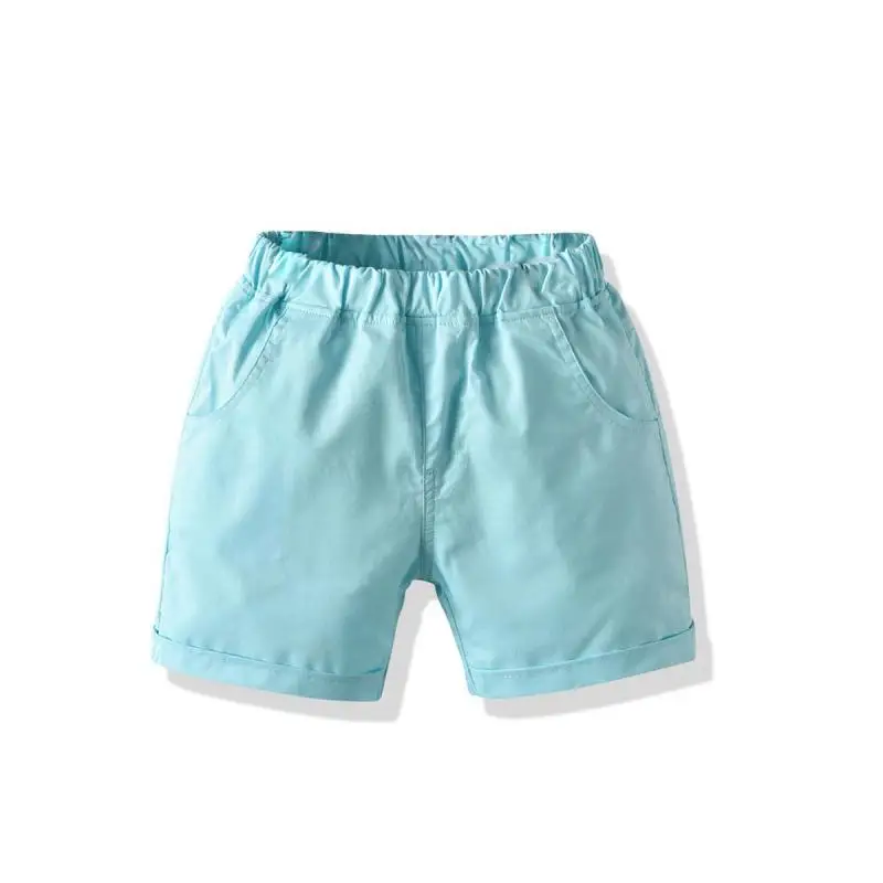 Shorts de algodão para meninos, calções de verão para bebês meninos, fino branco e preto, roupas casuais