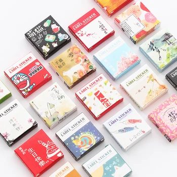 

40 PCS/box Mini Cartoon Paper Sticker Decoration Decal DIY Album Scrapbooking Seal Sticker Kawaii Stationery Gift Material Escol
