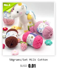 Hot Sale Multi Color Cotton Silk Knitting Yarn Soft Warm Baby Yarn for Hand Knitting thread Supplies 50g/lot