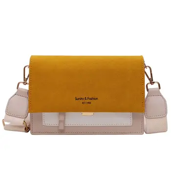 

Women Leather Contrast Color Handbag Shoulder Lady Crossbody Bag Tote Satchel 517D