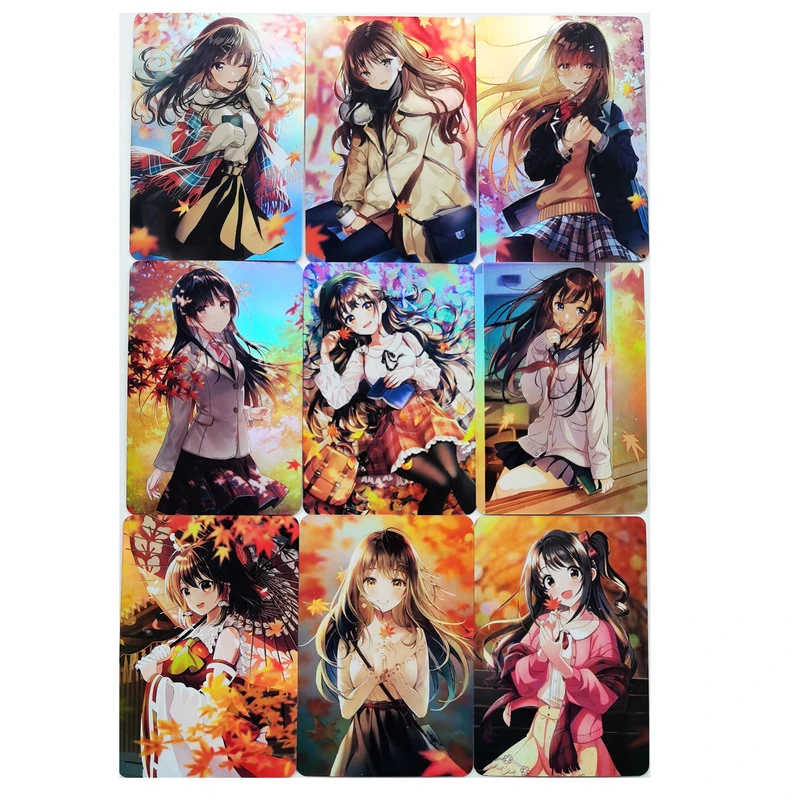 9ピース セットacg少女シリーズ秋のカエデガールセクシー女の子趣味グッズゲームアニメコレクションカード Aliexpress Toys Hobbies