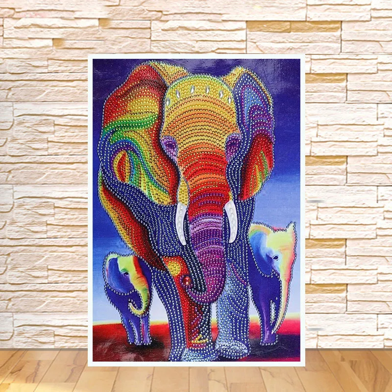 

Алмазная живопись 5D «сделай сам», полноразмерная/круглая вышивка со слоном, вышивка крестиком, домашний декор, картина, подарок, игрушки для декомпрессии