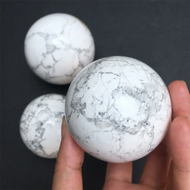 Natural howlite sphere quartz crystal balls sphere polished healing crystal stone ball for decoration 3