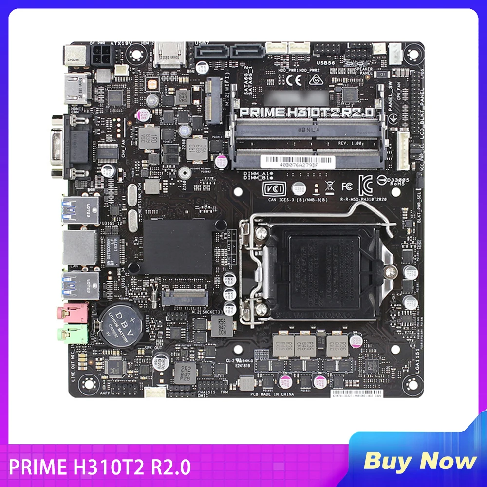 For ASUS Industrial Control Motherboard PRIME H310T2 R2.0 Mini ITX Motherboard Perfect Tested