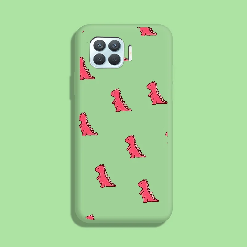 Dinosaur TPU Soft Shell For OPPO F17 Pro A93 4G Case Silicone Personality Tide Case For OPPO Reno 4 Lite Case Cute Fundas oppo flip cover Cases For OPPO