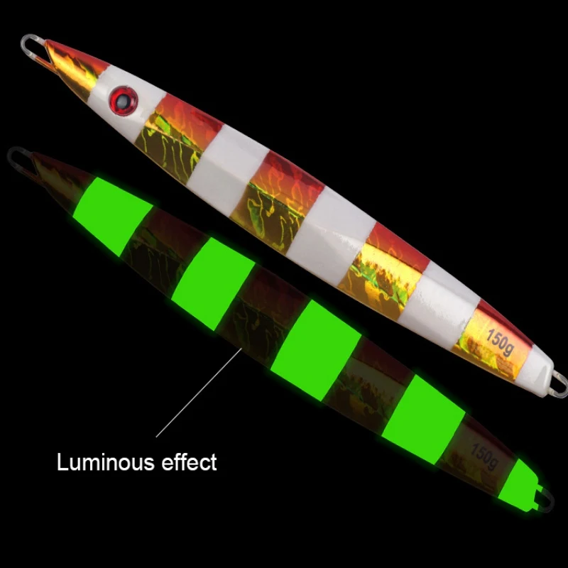 4 Цвета Морская наживка свинцовый рыбный Металл Джиги светящиеся с быстрым погружением железные принадлежности для рыбалки приманки 150 г рыболовные аксессуары