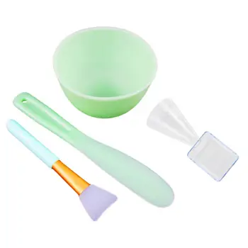 

DIY Silicone Facial Masks Making Bowl with Stick Brush Spoon Cosmetic Tools DIY Mask Bowl Brush Beauty Tool Homemade Stick 2020