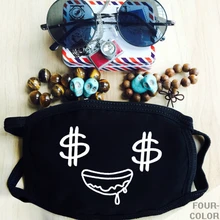 Праздничные вечерние респираторы, сохраняющие тепло, хлопок, милая маска медведь, аниме, счастливый медведь, Анти-пыль, унисекс, модная черная