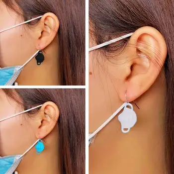 

1 Pair Hot-selling Street Shooting Personality Three-dimensional Mask Earrings Earrings Handmade DIY Mask Earrings Multicolor