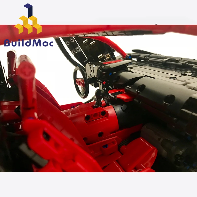 BuildMOC RC Car The Lamborghinis Roadster Power Function Building Blocks Kids Technic Toys 20091 MOC 12560|Блочные конструкторы| |