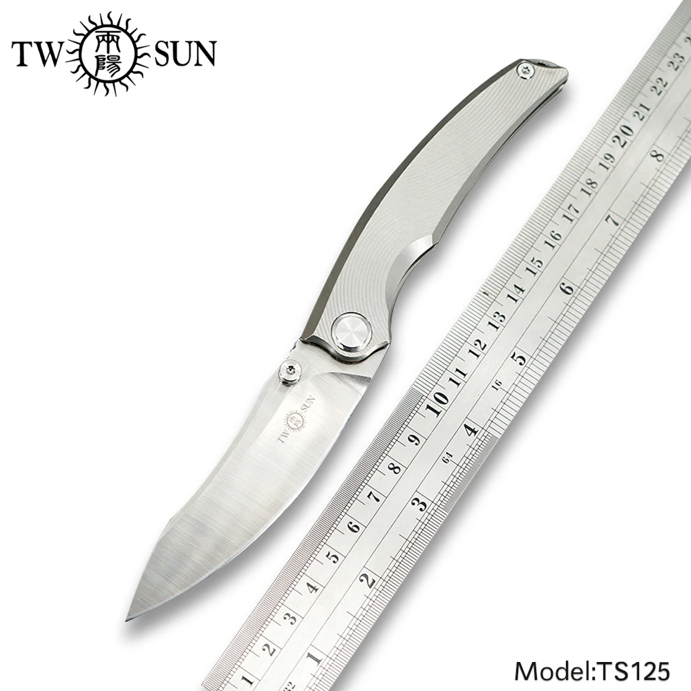 Складной карманный нож twotwin 14c28n тактический походный охотничий титановый