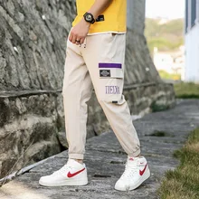 Новые повседневные брюки с эластичной резинкой на талии, Брендовые мужские свободные большие размеры, сумки-карго, модные повседневные штаны для бега