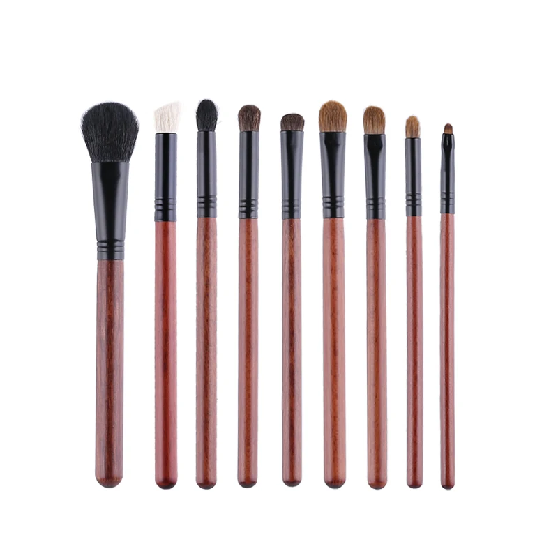 Natural Hair Makeup Eye Shadow Brush Set Tapered Blending Diffuse